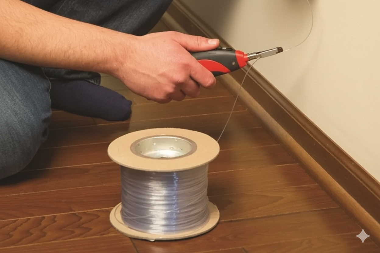 Hogyan szereljük be az Ftth láthatatlan száloptikai kábelt?