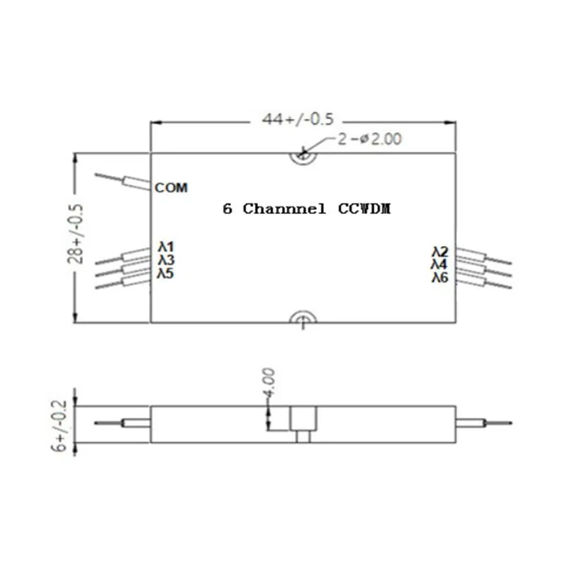 6 csatornás kompakt CWDM (CCWDM)