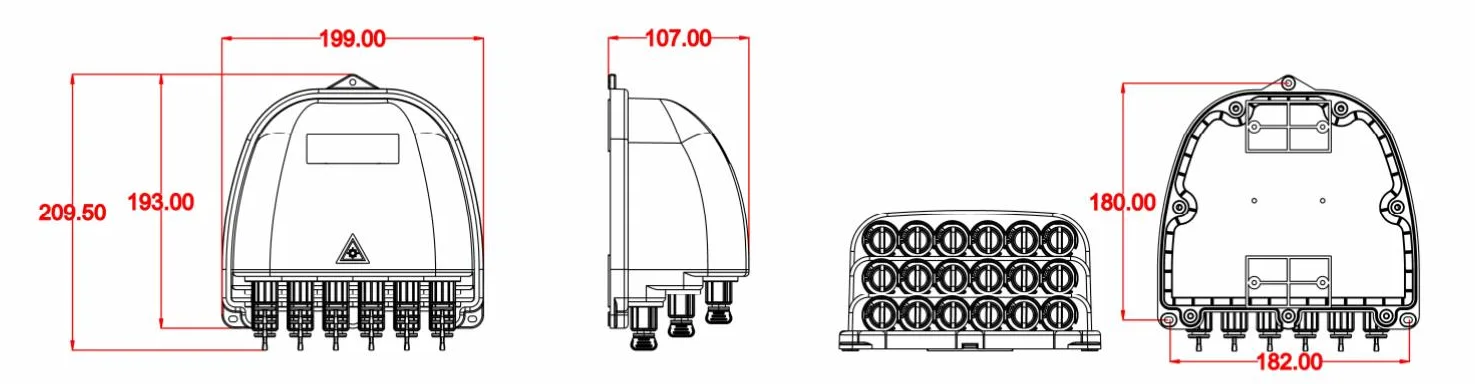 Pre-connectorized Fiber Optic Cable Distribution Box GFS-18BYK